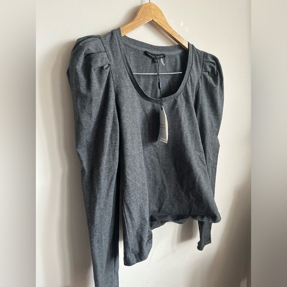 NWT English Factory Gray Scoop neck Top - Picture 5 of 8